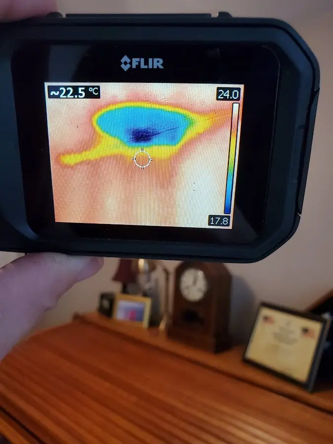 Thermal imaging inspection for water damage in Dennis